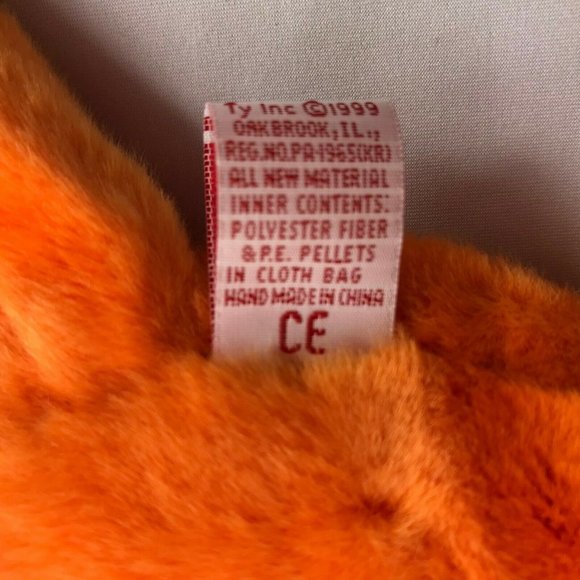 Ty Beanie Baby Orange Crab "Digger" Tag Attached - Picture 5 of 9